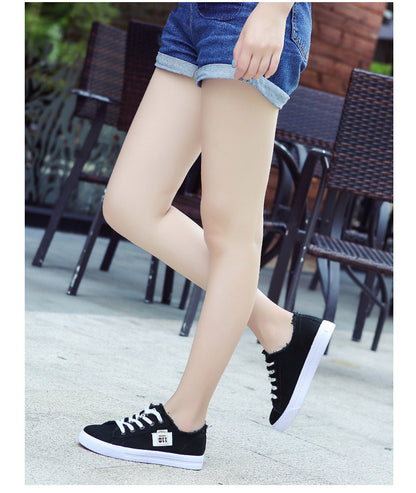 [Casual Canvas Shoes] White Women's Casual Round Toe Solid Color Canvas Shoes | Flat Bottom, PVC Sole, Fabric Upper And Insole, Hand Wash, No Dry Clean, Spring, Autumn, All Season 2022