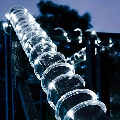 1 Pack Solar Tube String Lights, 8 Modes Outdoor LED Copper Wire Lights, For Garden Decor Lamp, Outdoor LED Copper Fairy String Tube Lights For Party Garden Yard Home Wedding Christmas Halloween Holiday Decoration Lighting