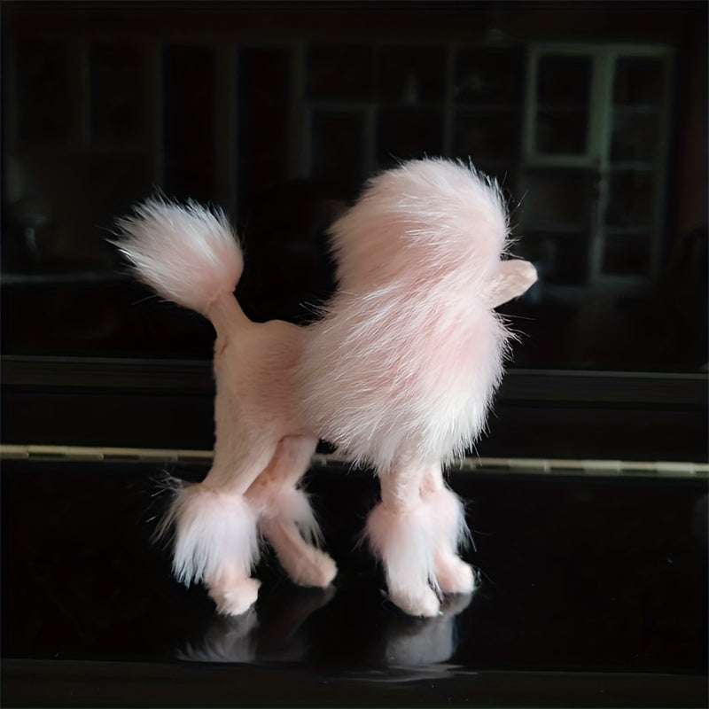 1pc Adorable Pink Poodle Plush Toy - Soft, Cuddly Polyester Material, No Batteries Required, Perfect for Party, Room, Home Decoration, Gift Idea, Collectible Item