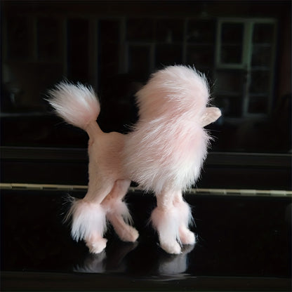 1pc Adorable Pink Poodle Plush Toy - Soft, Cuddly Polyester Material, No Batteries Required, Perfect for Party, Room, Home Decoration, Gift Idea, Collectible Item