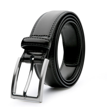 [Classic Men's Leather Belt] Classic & Fashion Men's Leather Belt | Single Prong Buckle for Jeans, Pants, Work & Business - Gift for Dad & Husband