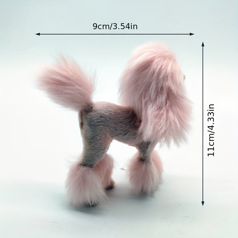 1pc Adorable Pink Poodle Plush Toy - Soft, Cuddly Polyester Material, No Batteries Required, Perfect for Party, Room, Home Decoration, Gift Idea, Collectible Item