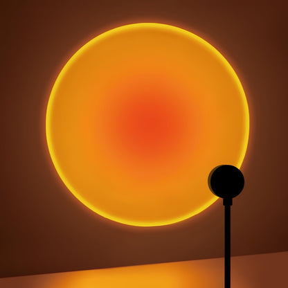 Sunset projection lamp, home decoration atmosphere lamp, sunset red decorative lamp, romantic sunset orange light and shadow effect, USB night light, multi-angle rotatable and adjustable, LED lighting, suitable for home livin