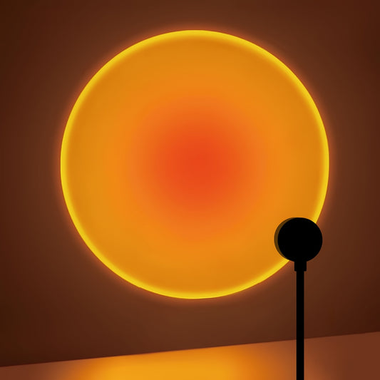 Sunset projection lamp, home decoration atmosphere lamp, sunset red decorative lamp, romantic sunset orange light and shadow effect, USB night light, multi-angle rotatable and adjustable, LED lighting, suitable for home livin
