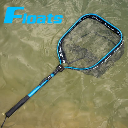 [YVLEEN Floating Fishing Net] YVLEEN Rubber Coated Floating Fishing Net - Compact & Foldable for Easy Transportation & Storage - Best for Steelhead, Salmon, Fly, Kayak, Catfish, Bass, Trout Fishing - Easy Catch & Release - Be