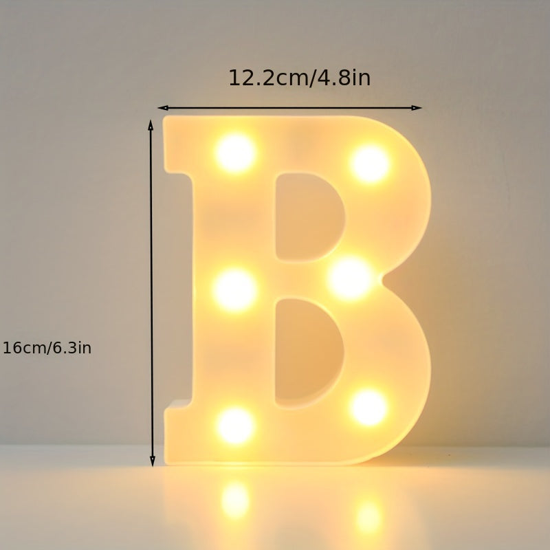 16cm LED Alphabet Light, Luminous Letter and Number Night Light for Family, Bar, Wedding, Birthday, Christmas Party Decoration