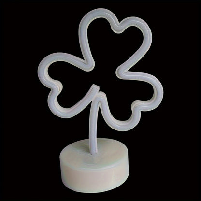 1pc Art Deco Green LED Clover Neon Light, USB & Battery Powered Plastic Indoor String Light with Switch Control, Ideal for St. Patrick'S Day, Universal Occasions & Spring Holiday Decorations