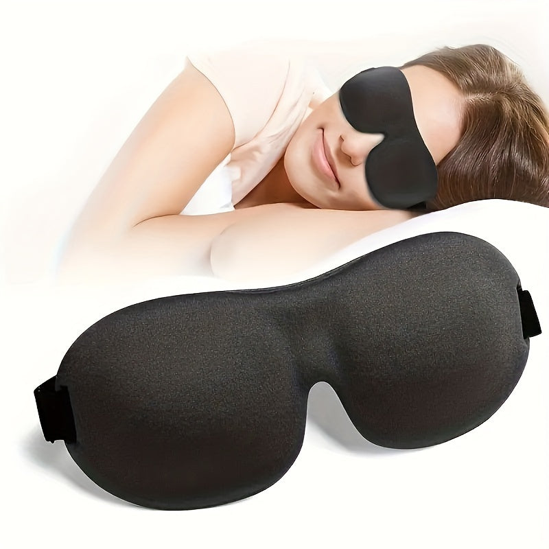 [Blackout Eye Mask] 1/3/5/10 Pack Pure Black 3D Contoured Eye Mask | Soft Comfortable Ergonomic Design, Hypoallergenic & Fragrance-Free, Pure Blackout for Adults, Men & Women - Travel, Home, Office Use, Sleep Enhancement | Mo
