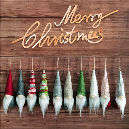 10pcs Christmas Tree Decoration Dwarf Pendant, Mini Indoor Gnomes Of New Year Valentine's Day Decor Plush Set, For Holiday New Year Valentine's Day, Santa Elf For Home Decor