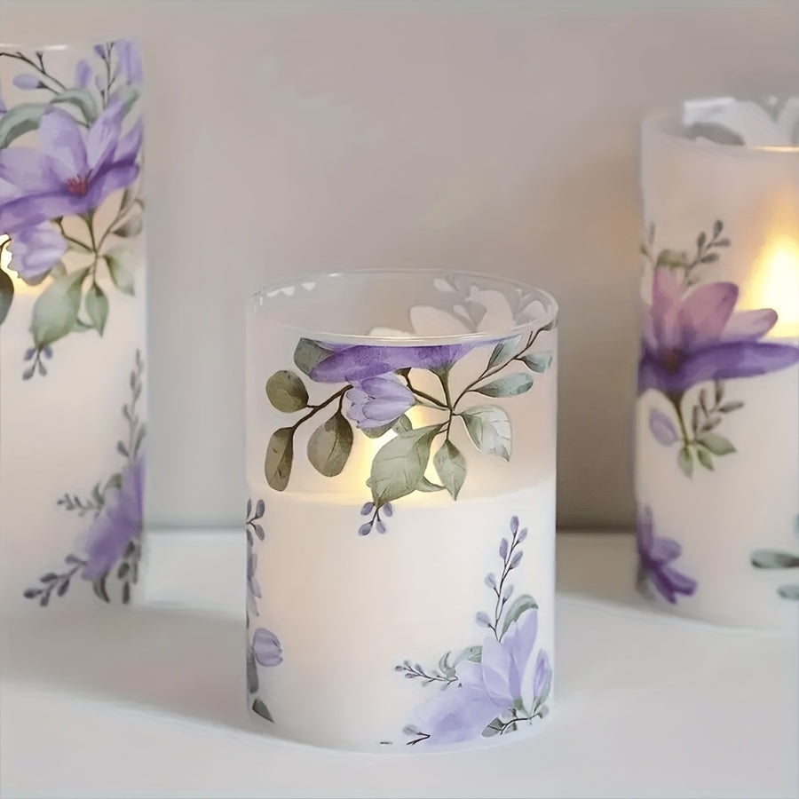 Set of 3 Flameless Pillar Candles - Battery Operated with Remote Control and Timer, Realistic Twinkle Effect, Perfect for Home Decoration, Party, Wedding, and Ambient Lighting