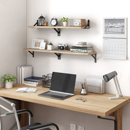 [4pcs Floating Shelves] 4pcs Floating Shelves, Wall Mounted Shelves | For Room Decor, Bathroom Storage, Bedroom, Living Room, And Plants, Home Storage Decoration Utility Shelf