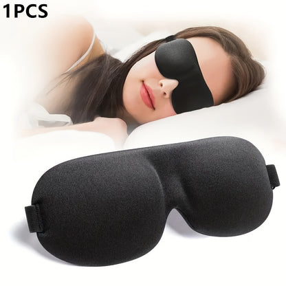 [Blackout Eye Mask] 1/3/5/10 Pack Pure Black 3D Contoured Eye Mask | Soft Comfortable Ergonomic Design, Hypoallergenic & Fragrance-Free, Pure Blackout for Adults, Men & Women - Travel, Home, Office Use, Sleep Enhancement | Mo