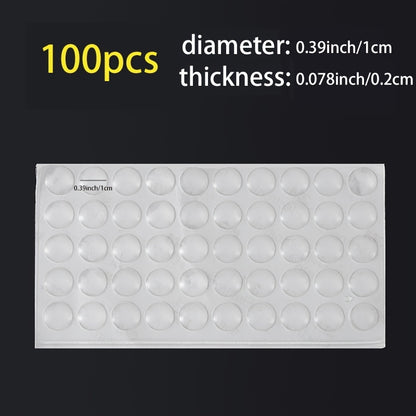 100pcs Clear Rubber Bumpers - Easy Stick-On, Durable Surface Protection for Furniture & Electronics, Non-Marking & Versatile