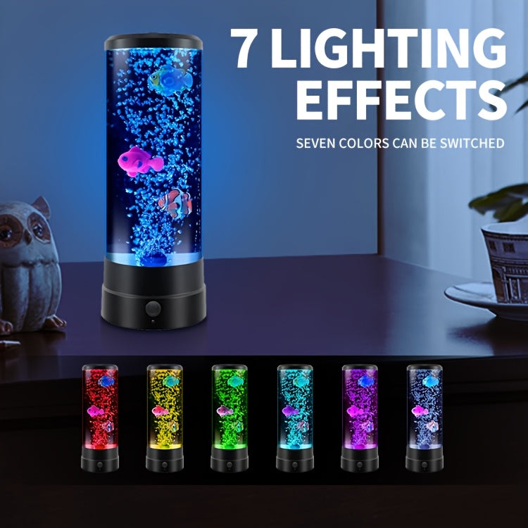 12-inch LED Bubble Fish Atmosphere Lamp Bedroom Table Lamp Gift Acrylic Bedside Lamp Strictly Selected Home Decoration Night Light