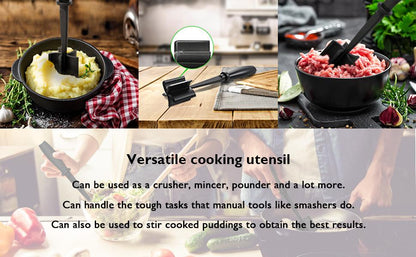 [Manual Meat Shredder] PANCERKA Manual Meat Shredder & Pulverizer | Heat-Resistant Polypropylene, Non-Stick Surface, Ergonomic Handle, Dual Interchangeable Blades for Beef, Turkey, BBQ, Stovetop Use, Kitchen Gadgets, Durable