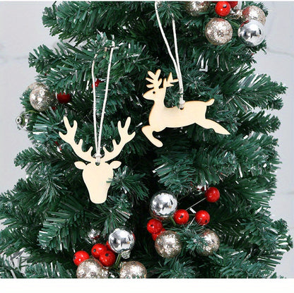 1 Pack, Christmas Pendant Household Decoration Supplies, Wooden Handicrafts, Creative Carving Wood Chips, Christmas Tree Decorations Gifts, Creative Small Gift, Holiday Accessory, Birthday Party Supplies, Birthday Gift, Art C