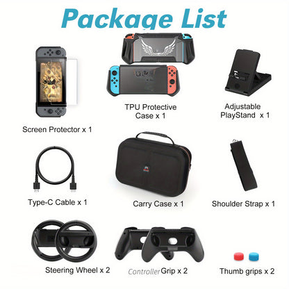 12 In 1For Switch Handheld Large Capacity Accessories Storage Bag Travel Bag Set With Shoulder Straps Suitable For Giving Valentine's Day, Christmas, And New Year Gifts