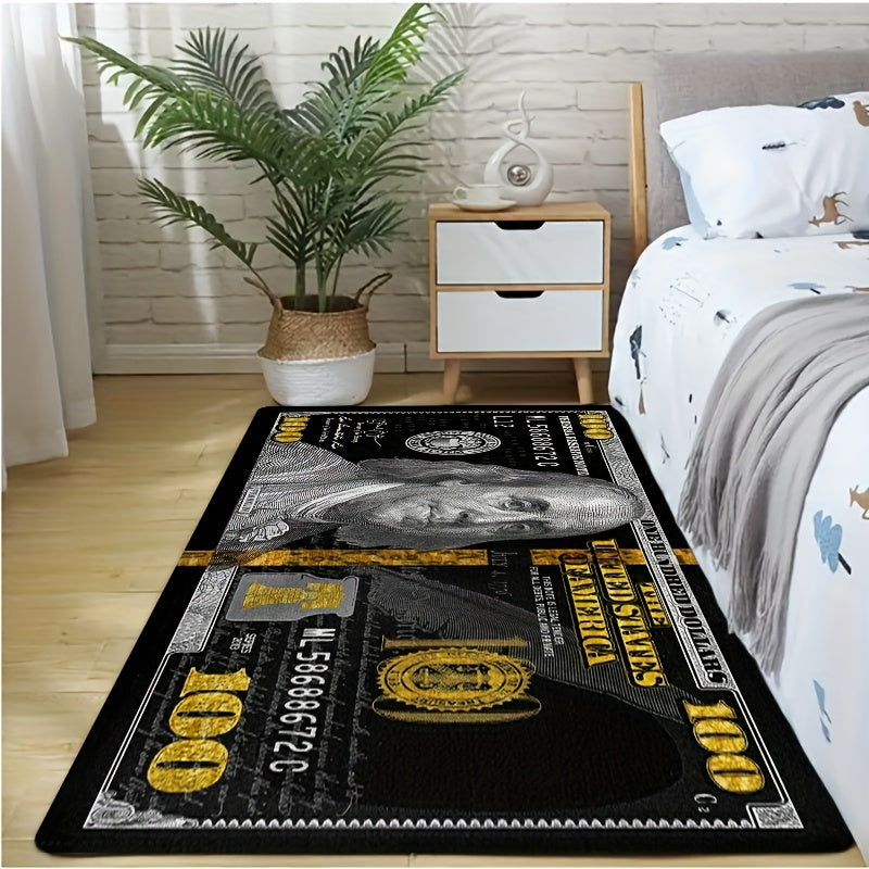 1pc Banknote Pattern Bathroom Non-slip Mat, Bathroom Floor Rug, Bathroom Door Mat, Bedroom Living Room Floor Carpet, Entry Way Mat For Bathroom Hallway Living Room Bedroom Balcony, Home Decoration