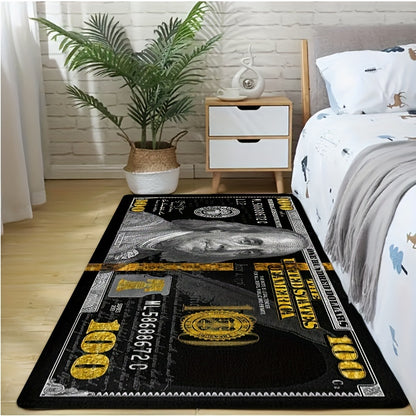 1pc Banknote Pattern Bathroom Non-slip Mat, Bathroom Floor Rug, Bathroom Door Mat, Bedroom Living Room Floor Carpet, Entry Way Mat For Bathroom Hallway Living Room Bedroom Balcony, Home Decoration