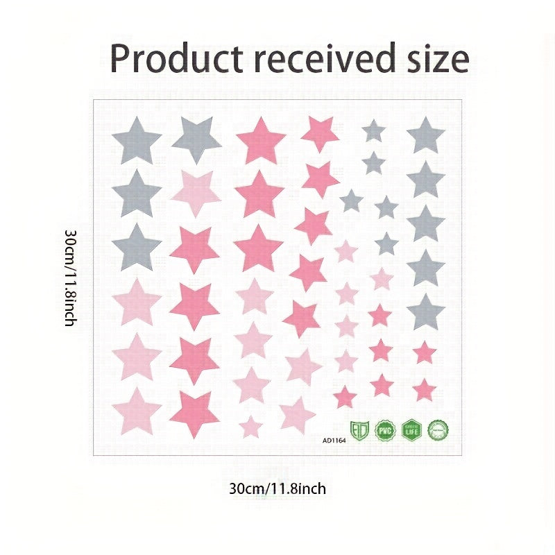 1 Set Creative Wall Sticker, Star Pattern Self-Adhesive Wall Stickers, Bedroom Entryway Living Room Porch Home Decoration Wall Stickers, Removable Stickers, Wall Decor Decals