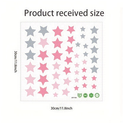 1 Set Creative Wall Sticker, Star Pattern Self-Adhesive Wall Stickers, Bedroom Entryway Living Room Porch Home Decoration Wall Stickers, Removable Stickers, Wall Decor Decals