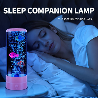 12-inch LED Bubble Fish Atmosphere Lamp Bedroom Table Lamp Gift Acrylic Bedside Lamp Strictly Selected Home Decoration Night Light