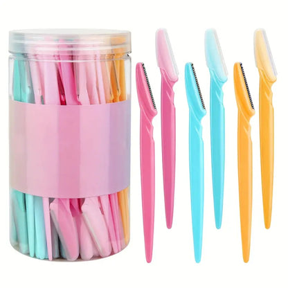 12-Pack Stainless Steel Eyebrow Razors - Unscented Multipurpose Body Hair Removal Tools with Sharp Blades for Effortless Grooming, No Accessory Included