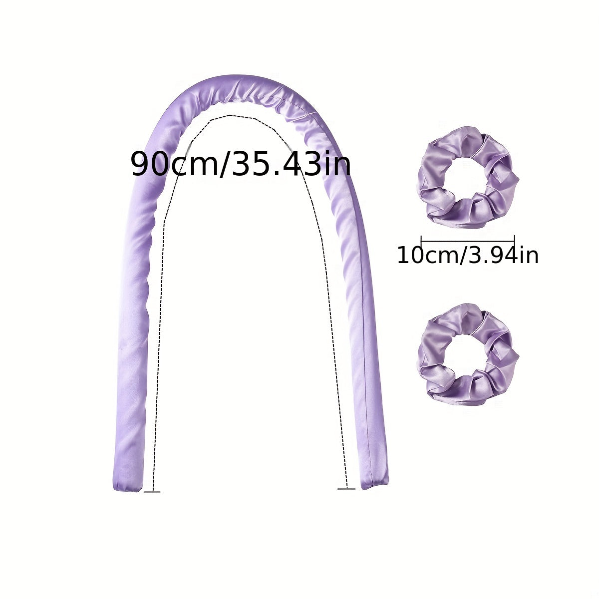 3pcs/Set Bandeau de tige de curling sans chaleur avec liers à cheveux - DIY Lazy Ribbon Hair