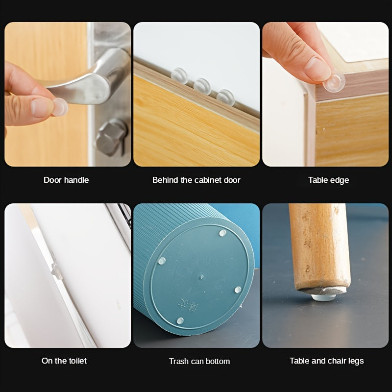 100pcs Clear Rubber Bumpers - Easy Stick-On, Durable Surface Protection for Furniture & Electronics, Non-Marking & Versatile
