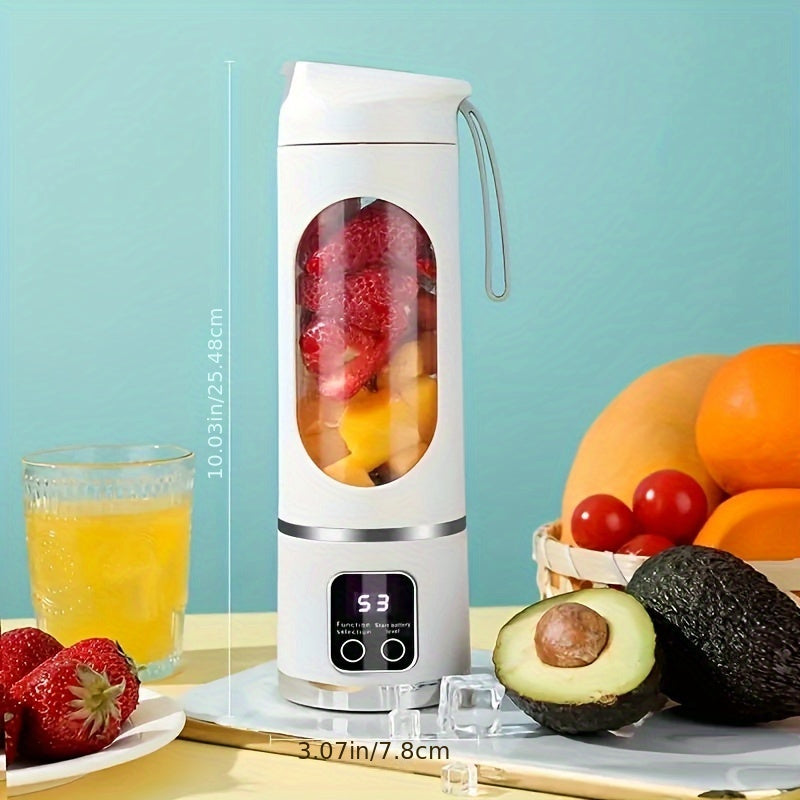 [USB-Rechargeable Blender] Portable USB-Rechargeable 10.14oz to 16.91oz Blender & Juicer | Easy Clean, Perfect for Fruit & Vegetable Drinks, Milkshakes