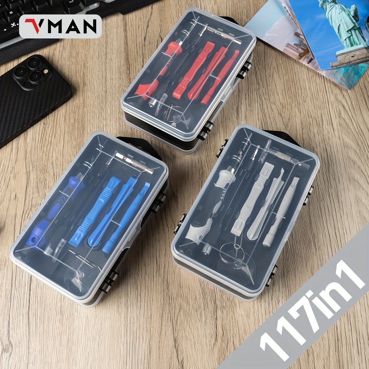 117in 1 Precision Screwdriver Set, Electronics Magnetic Repair Tool Kit with Case for Repair Computer, for iPhone, PC, Cellphone, Laptop, for Switch, PS4, Game Console, Watch, Glasses Etc