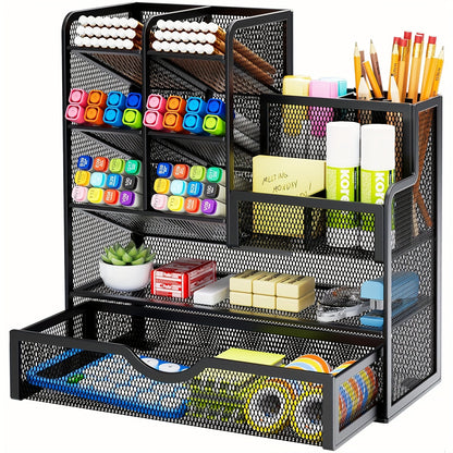 1 Piece Desktop Storage Rack - Durable & Stylish Organizer for Stationery, Office Supplies & Bedroom Decor - Space-Saving, Versatile Design Enhances Home Storage & Organization