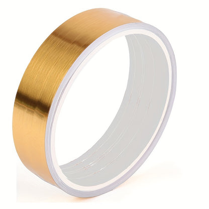 1 Roll Black Brushed Golden Silvery Floor Edging Waterproof Seam Wall Stickers, Wall Gap Ceiling Home Decoration, Self-Adhesive Tile Tape
