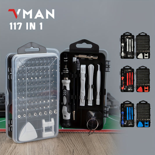 117in 1 Precision Screwdriver Set, Electronics Magnetic Repair Tool Kit with Case for Repair Computer, for iPhone, PC, Cellphone, Laptop, for Switch, PS4, Game Console, Watch, Glasses Etc
