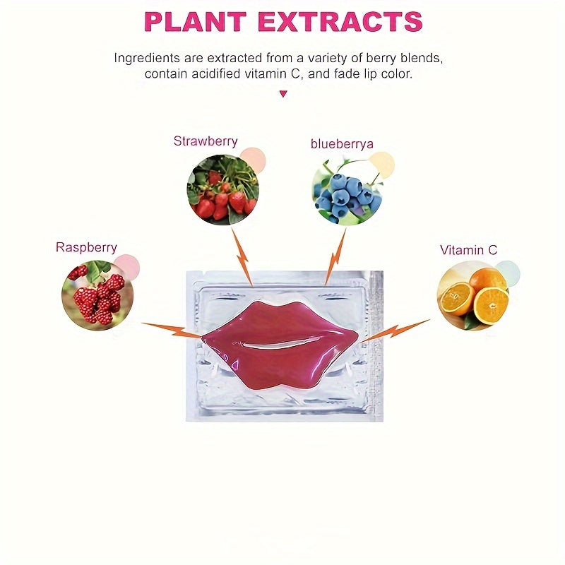 10Pcs Pink Crystal Lip Mask Patches, Hydrating And Moisturizing, Keep All-Day Moisture For Lip, Long-lasting Effect, The Lip Line, Great For Fight Chapped, Plump Lips