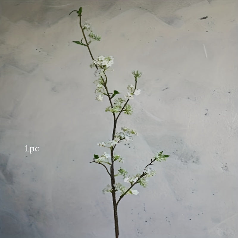 [39inch Cream Artificial Blossom] 1/5/10pcs, 39inch Cream Artificial Blossom Branch With Buds, Faux Spring Plant Stem, Centerpieces Floral Wedding Home Decoration Gifts, Room Decoration, Aesthetic Room Decor, Garden Decor, Ho