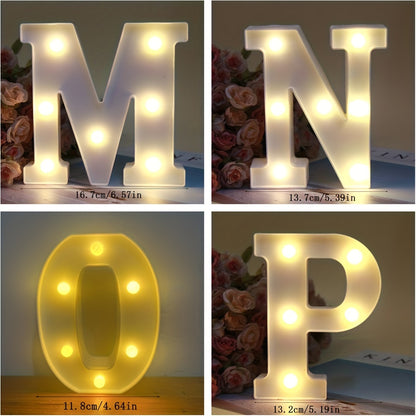 1pc Alphabet Letter LED Lights Luminous Number Lamp Decor, Battery Night Ligh, t For Home Wedding Birthday Christmas Party Decoration Letters Numbers Light, Home Decor