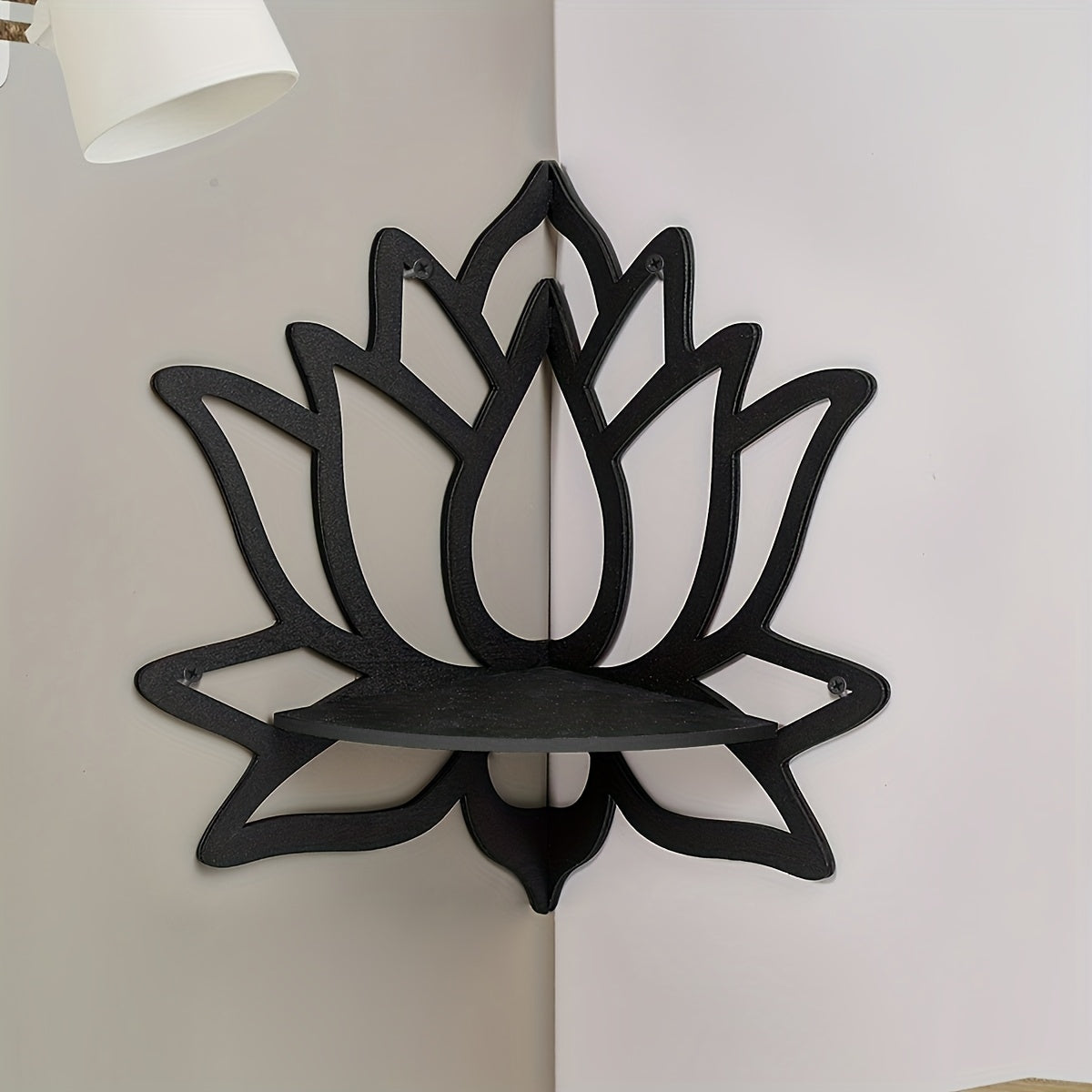 [Creative Lotus Shelf] 1pc Creative Lotus Flower Wall Corner Shelf | Right Angle Decorative Shelf for Home & Wall Decoration