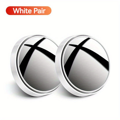 [High-definition | 360-degree] 2pcs High-definition 360-degree Adjustable Car Rearview Mirror | Round Mirror Blind Spot Mirror Wide-angle Mirror | Increase Child's Safety In The Car