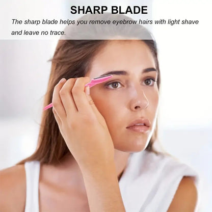 12-Pack Stainless Steel Eyebrow Razors - Unscented Multipurpose Body Hair Removal Tools with Sharp Blades for Effortless Grooming, No Accessory Included