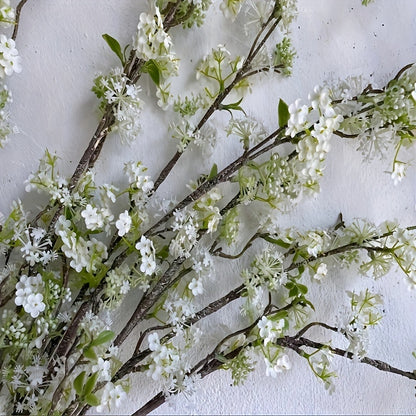 [39inch Cream Artificial Blossom] 1/5/10pcs, 39inch Cream Artificial Blossom Branch With Buds, Faux Spring Plant Stem, Centerpieces Floral Wedding Home Decoration Gifts, Room Decoration, Aesthetic Room Decor, Garden Decor, Ho