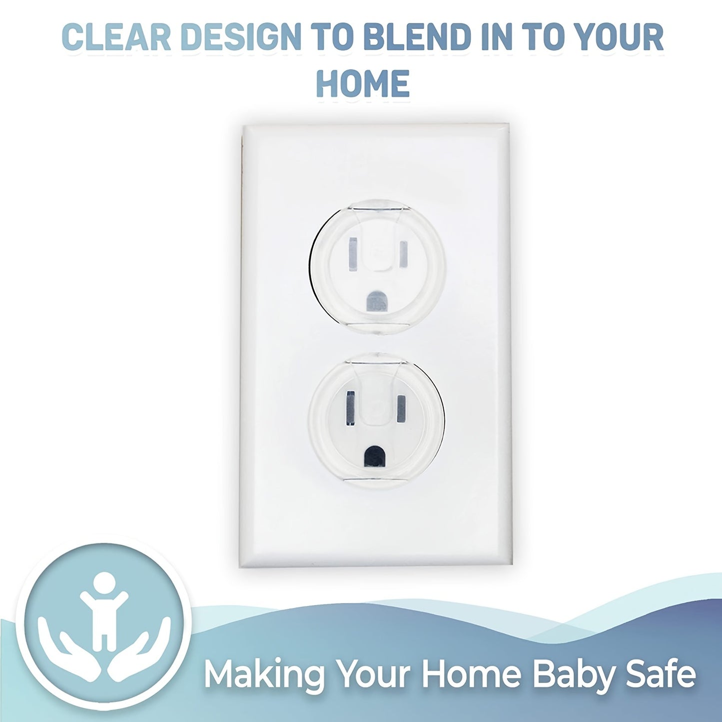 [Safety Outlet Covers] 10pcs Baby Proofing Safety Outlet Covers | Child Secure Electric Plug Protectors, Hidden Handle Square Socket Covers, For Kids Toddler Protection, Christmas, Halloween, Thanksgiving Day Gift