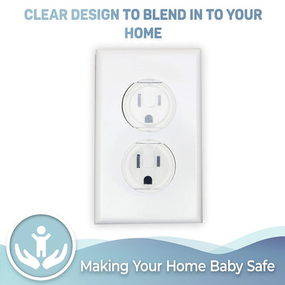 [Safety Outlet Covers] 10pcs Baby Proofing Safety Outlet Covers | Child Secure Electric Plug Protectors, Hidden Handle Square Socket Covers, For Kids Toddler Protection, Christmas, Halloween, Thanksgiving Day Gift