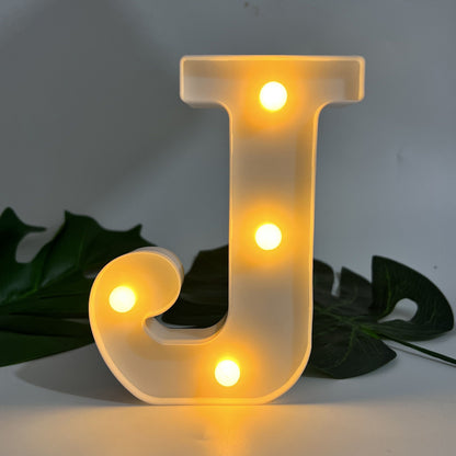 1pc Alphabet Letter LED Lights Luminous Number Lamp Decor, Battery Night Ligh, t For Home Wedding Birthday Christmas Party Decoration Letters Numbers Light, Home Decor