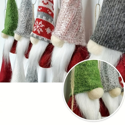 10pcs Christmas Tree Decoration Dwarf Pendant, Mini Indoor Gnomes Of New Year Valentine's Day Decor Plush Set, For Holiday New Year Valentine's Day, Santa Elf For Home Decor