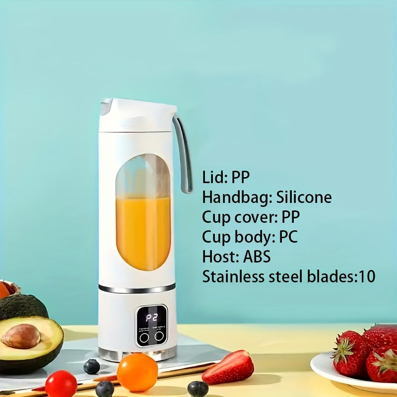 [USB-Rechargeable Blender] Portable USB-Rechargeable 10.14oz to 16.91oz Blender & Juicer | Easy Clean, Perfect for Fruit & Vegetable Drinks, Milkshakes