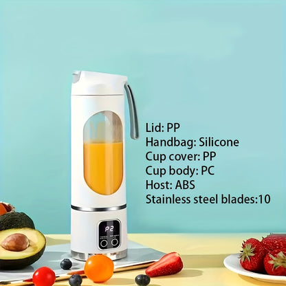 [USB-Rechargeable Blender] Portable USB-Rechargeable 10.14oz to 16.91oz Blender & Juicer | Easy Clean, Perfect for Fruit & Vegetable Drinks, Milkshakes