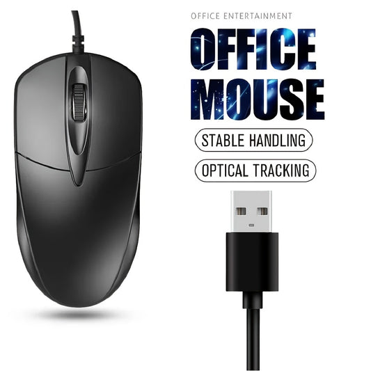 1pc Ambidextrous Wired USB Optical Mouse, 1200DPI Trackball, Smooth Movement on Various Surfaces, Anti-Slip Roller, Compatible with PC, Notebook, Desktop - Plastic, Wheel-Mouse, No Battery Required