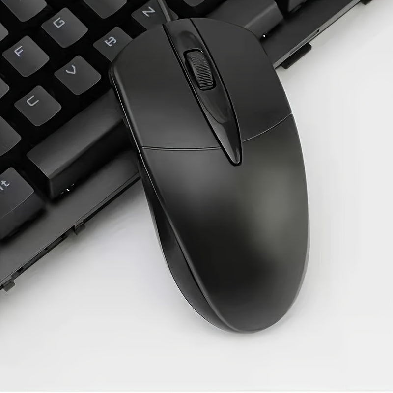 1pc Ambidextrous Wired USB Optical Mouse, 1200DPI Trackball, Smooth Movement on Various Surfaces, Anti-Slip Roller, Compatible with PC, Notebook, Desktop - Plastic, Wheel-Mouse, No Battery Required