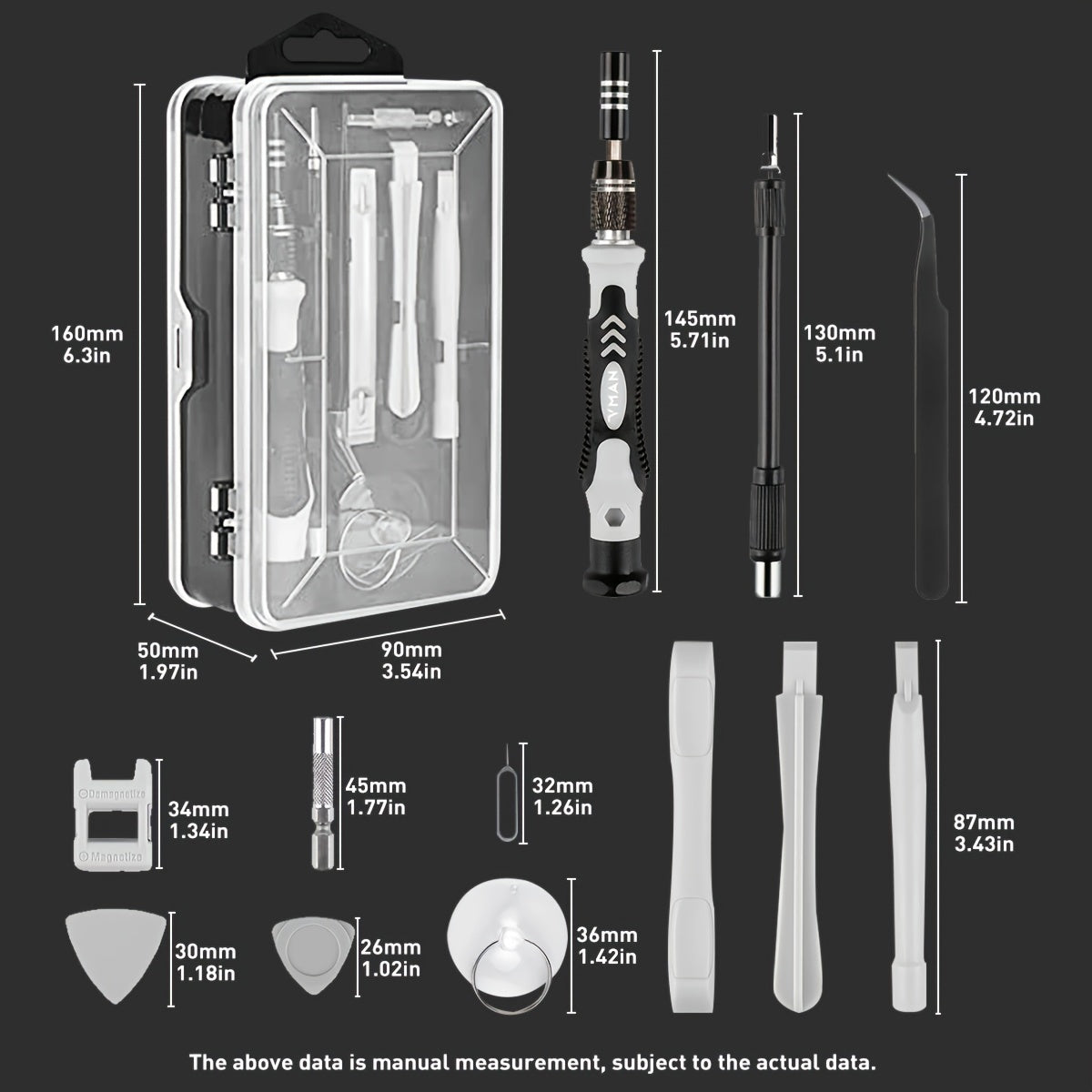 117in 1 Precision Screwdriver Set, Electronics Magnetic Repair Tool Kit with Case for Repair Computer, for iPhone, PC, Cellphone, Laptop, for Switch, PS4, Game Console, Watch, Glasses Etc